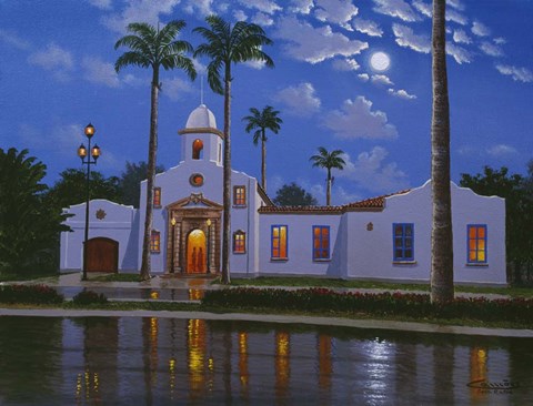 Framed Boca Raton Town Hall, FL Print