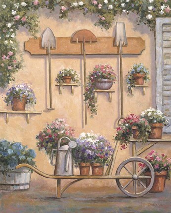 Framed Pot OF Flowers 2 Print