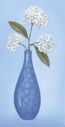 Framed Blue Vase 2 Print