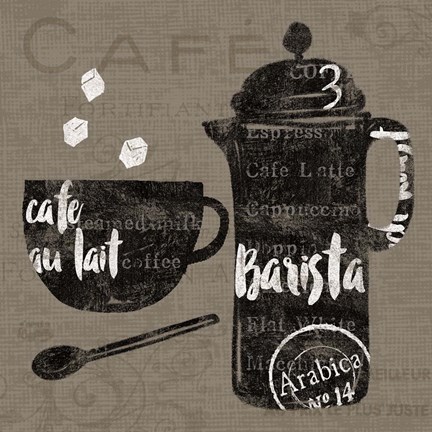 Framed Linen Coffee II Print