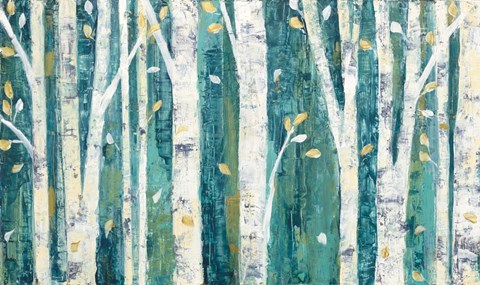 Framed Birches in Spring Print