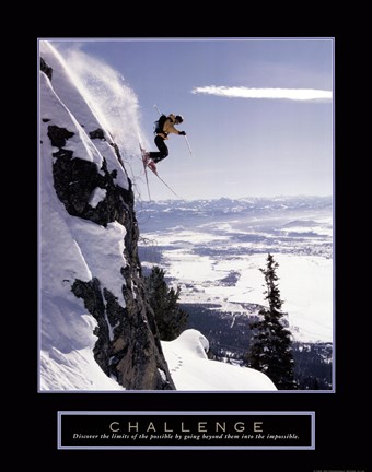Framed Challenge - Ski Jump Print