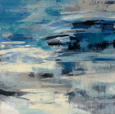 Framed Indigo Wave Print