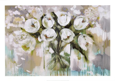 Framed Pure Blanc Tulipa Print