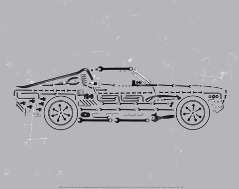 Framed Mechanics II Print