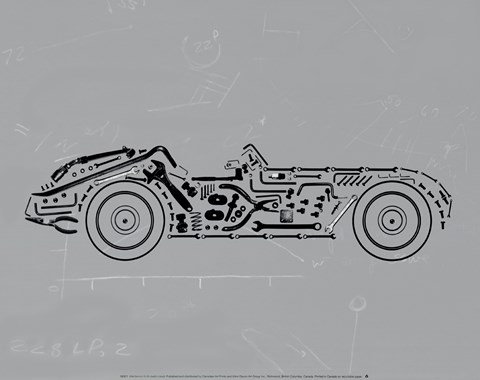 Framed Mechanics IV Print