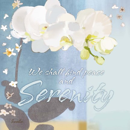 Framed Blue Floral Inspiration I Print