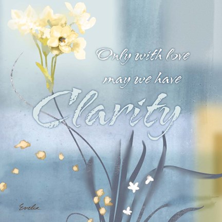 Framed Blue Floral Inspiration II Print