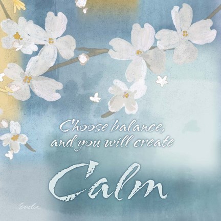 Framed Blue Floral Inspiration IV Print