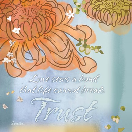 Framed Blue Floral Inspiration VI Print