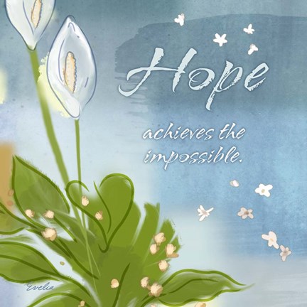 Framed Blue Floral Inspiration IX Print