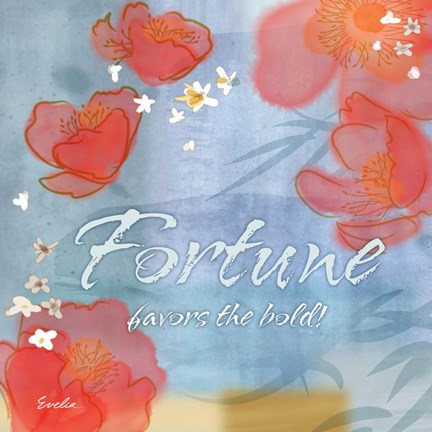 Framed Blue Floral Inspiration X Print