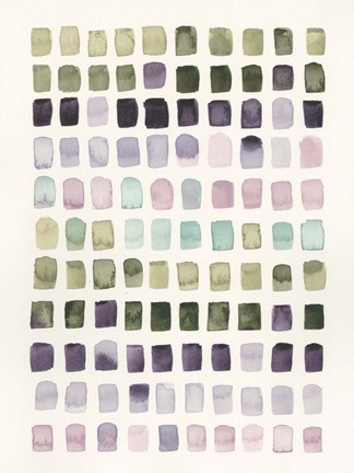 Framed Serene Color Swatches I Print