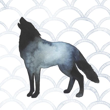 Framed Animal Silhouettes V Print