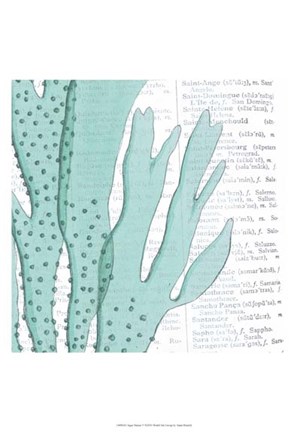 Framed Aqua Marine V Print