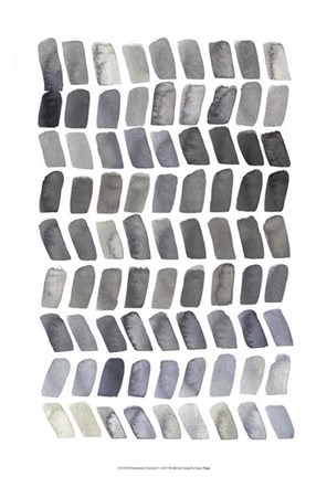 Framed Watercolor Chevron I Print