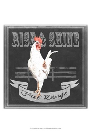 Framed Chalkboard Farm Animals II Print