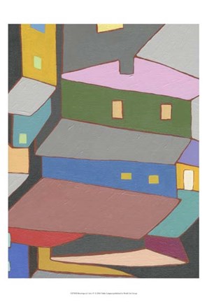Framed Rooftops in Color IV Print