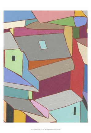 Framed Rooftops in Color XI Print