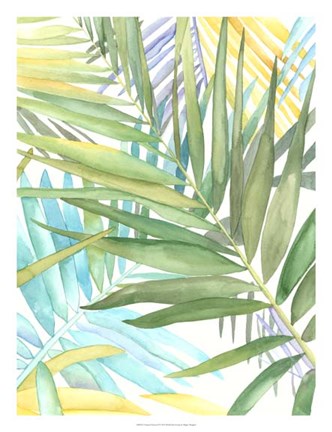 Framed Tropical Pattern II Print