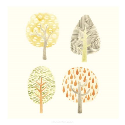 Framed Forest Patterns I Print