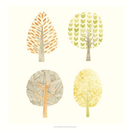 Framed Forest Patterns II Print