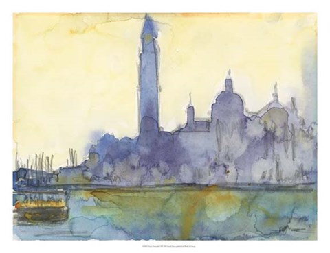 Framed Venice Watercolors VI Print