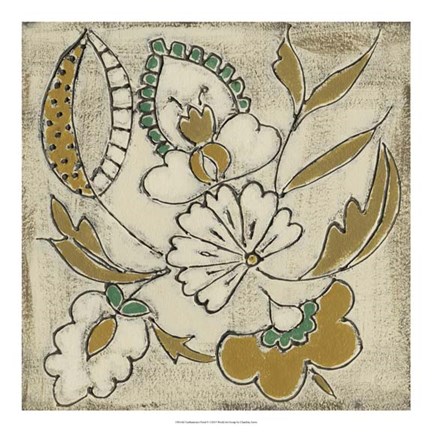 Framed Earthenware Floral V Print