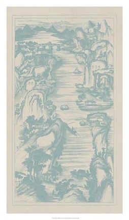 Framed Chinese Bird&#39;s-eye View in Spa II Print