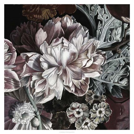 Framed Marsala Bouquet I Print