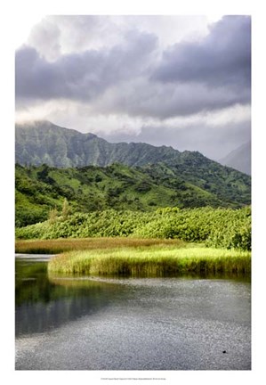 Framed Coastal Marsh Triptych II Print