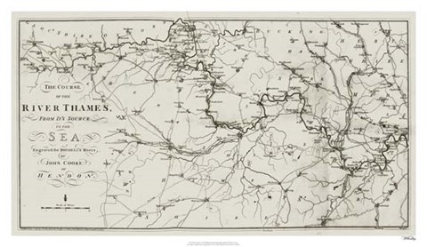 Framed River Thames I Print