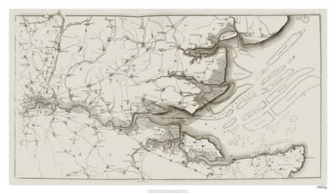 Framed River Thames II Print