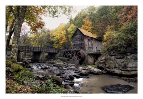 Framed Glade Creek Mill Print