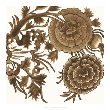 Framed Tapestry Floral III Print