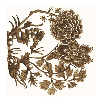 Framed Tapestry Floral IV Print