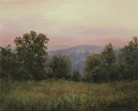 Framed Evening Near Arlington Print