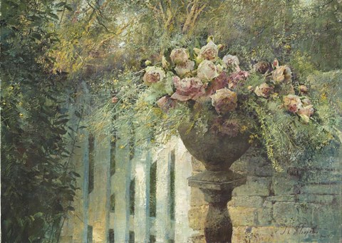 Framed Gate at the Old Park Print