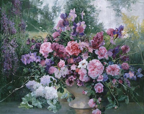 Framed Lilacs Still Life Print