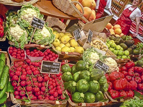 Framed Trip Vegetables Print