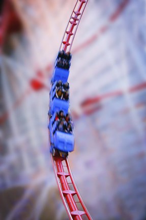 Framed Downhill Rollercoaster Action Shot Print