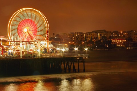 Framed Carnival on a Pier Print