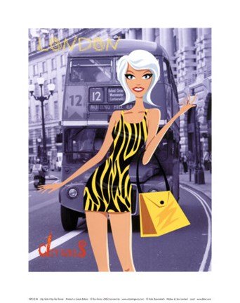 Framed City Girls II Print