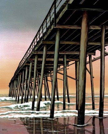 Framed Vertical Pier Print