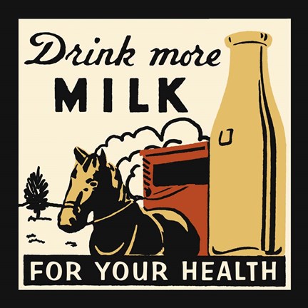 Framed Drink More Milk For Your Health Print