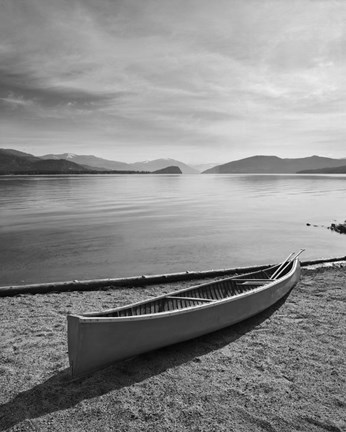 Framed Lone Boat Ashore, Canada 99 Print