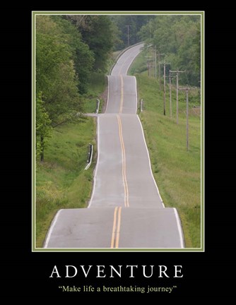 Framed Adventure Motivational Print