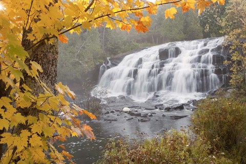Framed Lower Bond Falls In Autumn #2, Bruce Crossing, MI 11 Print