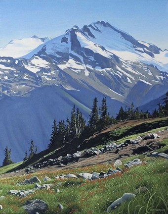 Framed Summer Mountain Print