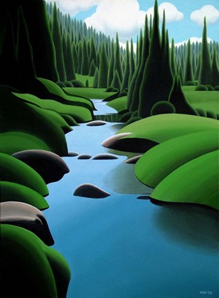 Framed Alpine Stream Print